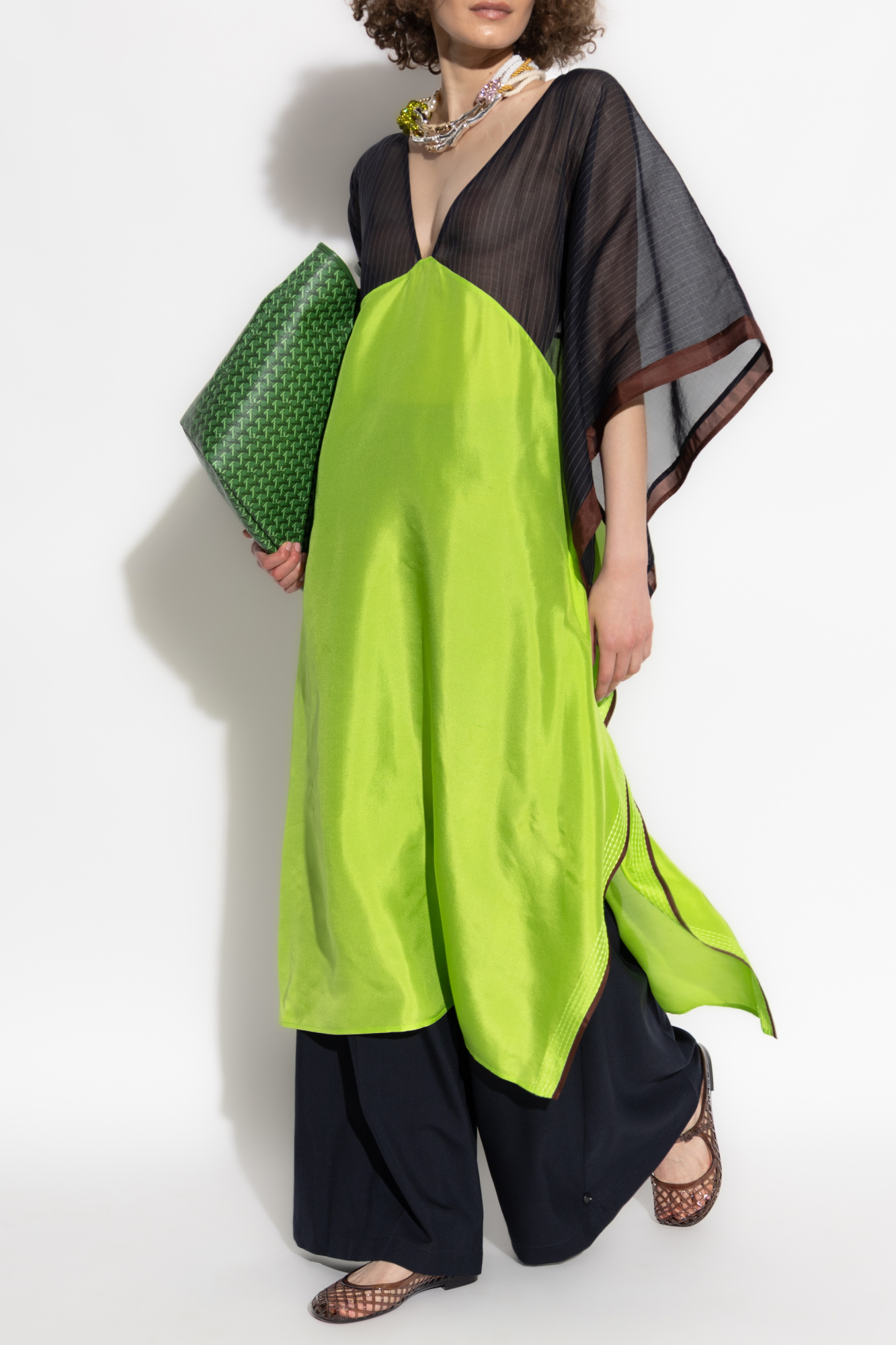 シルクワンピース★Tory Burch★LONG SILK PRINTED DRESS Neon Silk dress Tory Burch - Vitkac AS